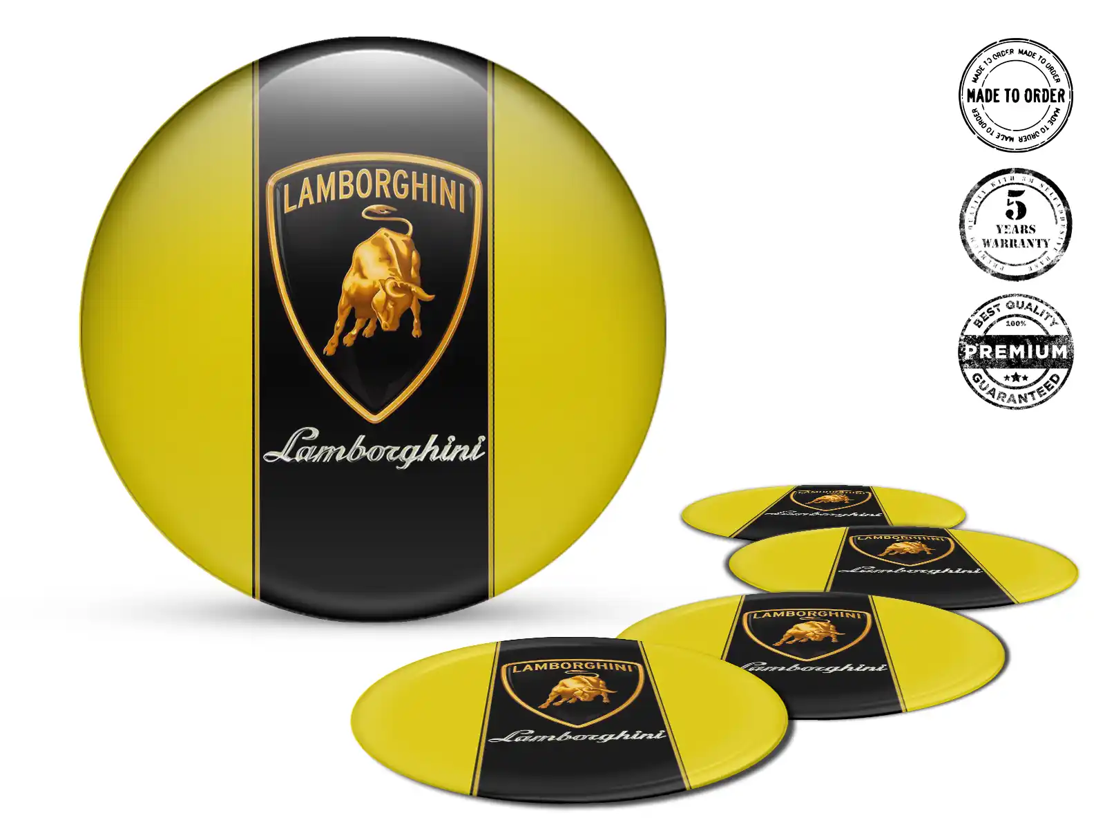 Lamborghini Gewölbte Plaketten Logo Stilvolle Radsticker